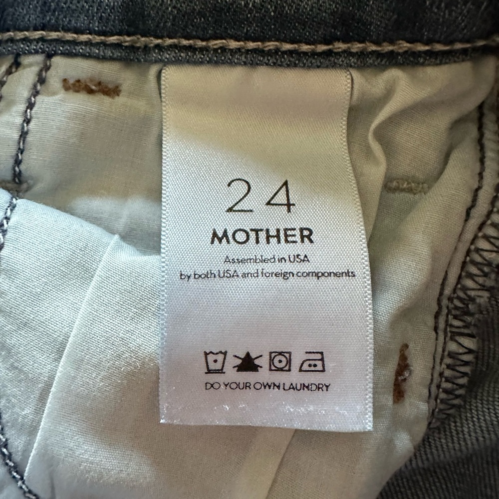 MOTHER Hustler Ankle Fray Women's Classic Blue Jeans - Picture 2 of 5